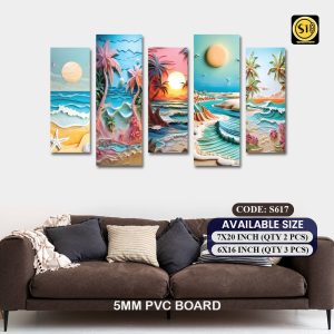 Wall Split Canvas (5 part)-Code617