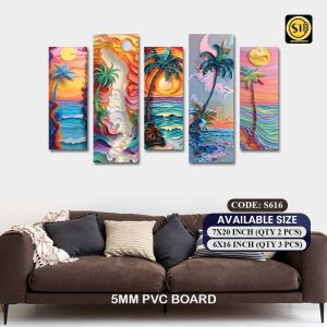 Wall Split Canvas (5 part)-Code616