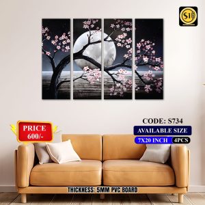 Wall Split Canvas (4 part)-Code S734