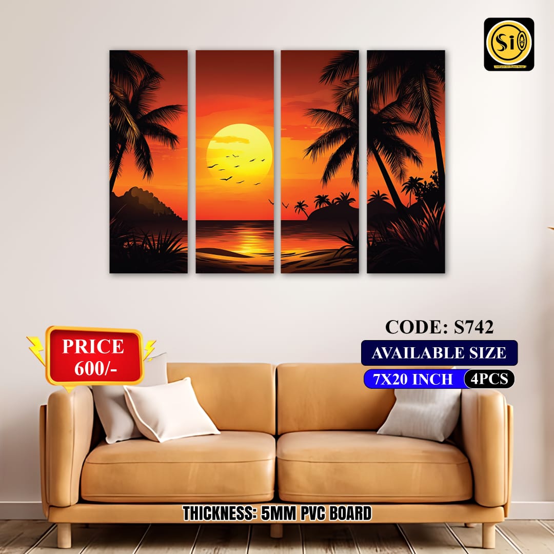 Wall Split Canvas (4 part)-Code S742